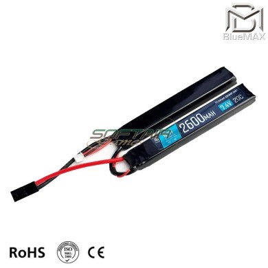 Batteria Lipo Connettore Mini Tamiya 7.4v X 2600mah 20c CQB Type BlueMax-Power® (2016)