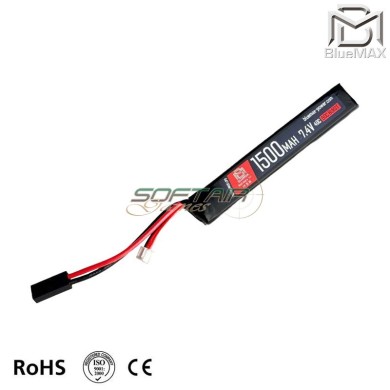 Extreme LiPo battery Mini TAMIYA connector 7.4v X 1500mah 40c/80c STICK Type Bluemax-power® (2103)