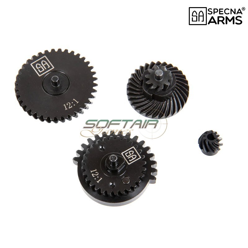 Helical gear set 12:1 CNC Steel Specna Arms (spe-08-045823) Helical gear set 12:1 CNC Steel Specna Arms (spe-08-045823)