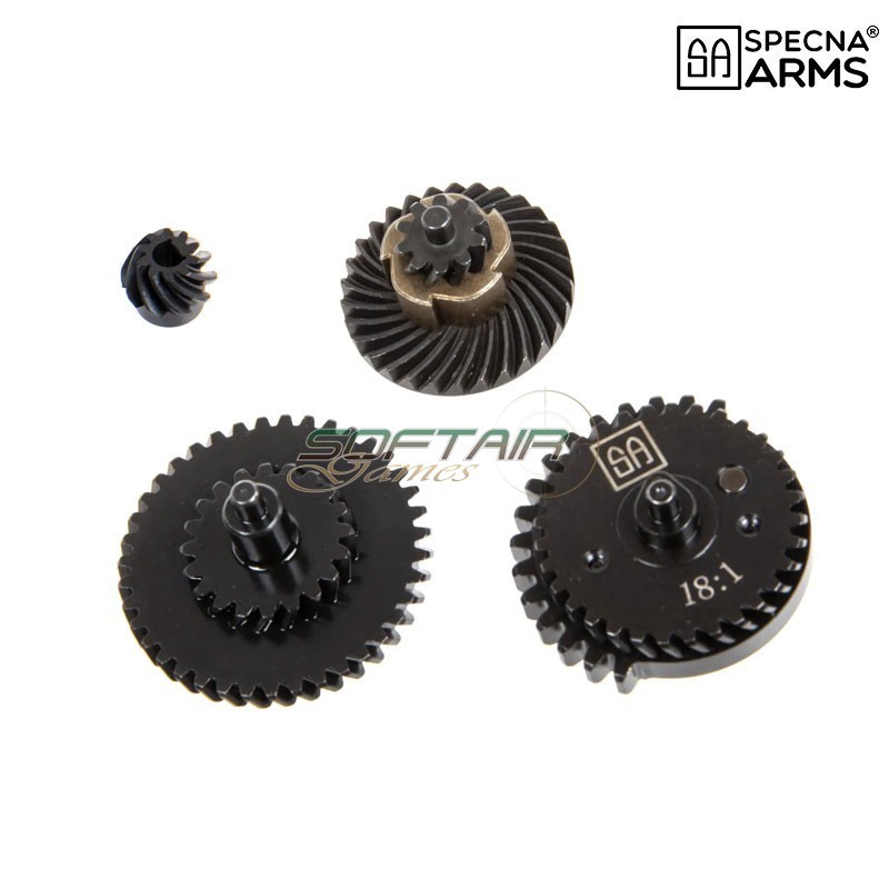 Helical gear set 18:1 CNC Steel Specna Arms (spe-08-045825) Helical gear set 18:1 CNC Steel Specna Arms (spe-08-045825)