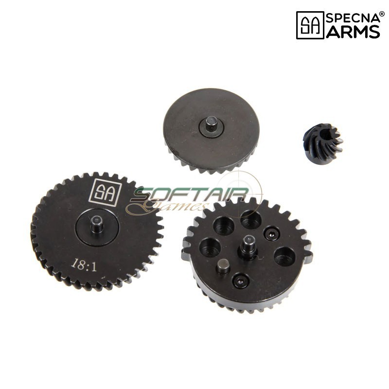 Helical gear set 18:1 CNC Steel Specna Arms (spe-08-045825) Helical gear set 18:1 CNC Steel Specna Arms (spe-08-045825)