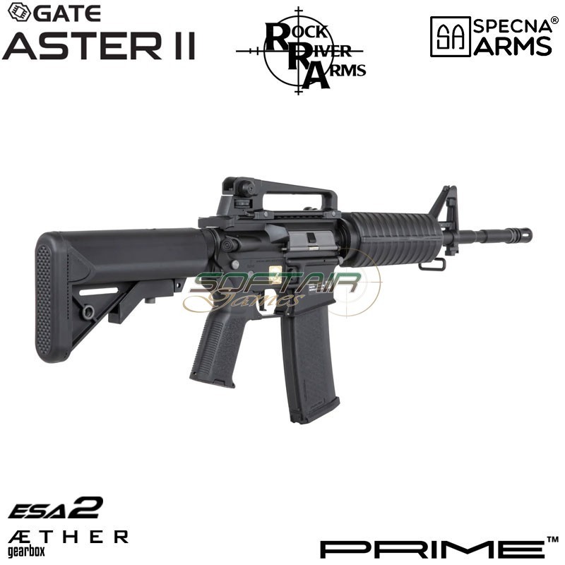 Fucile elettrico RRA SA-P01 Prime™ M4A1 Aster II ETU - Motore Brushless BLACK Specna Arms® (spe-01-043628)