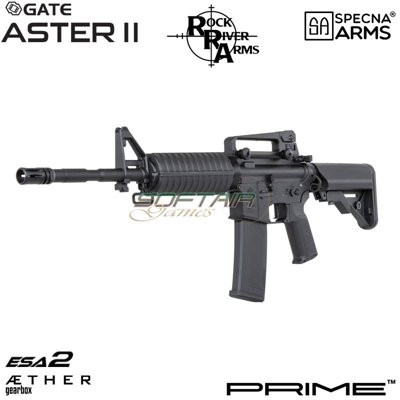 Fucile elettrico RRA SA-P01 Prime™ M4A1 Aster II ETU - Motore Brushless BLACK Specna Arms® (spe-01-043628)