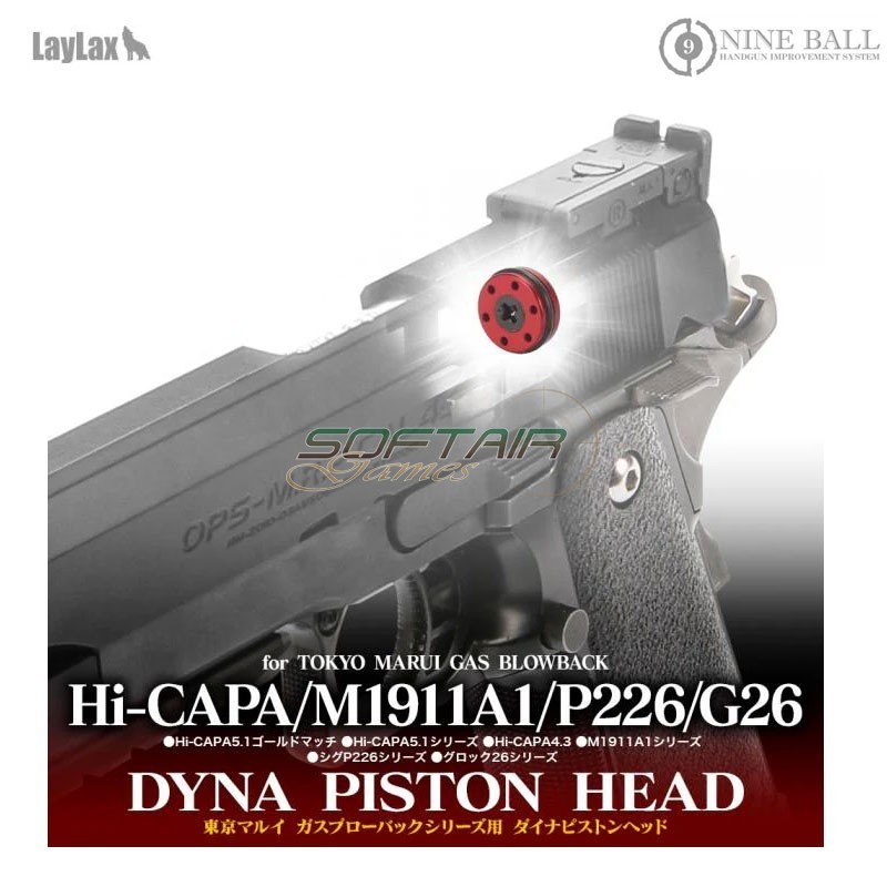 Testa Pistone Dyna per Hi-CAPA/M1911A1/P226/G26 GBB Nine Ball (nb-173768)