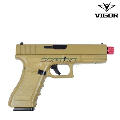 Pistola a gas scarrellante g17 tan (vg1-t)