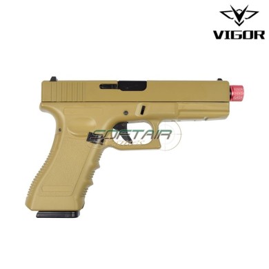 Pistola a gas scarrellante semi/full auto g18 tan (vg1-a-tan)