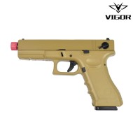 Blowback gas semi/full auto pistol g18 tan (vg1-a-tan) Blowback gas semi/full auto pistol g18 tan (vg1-a-tan)