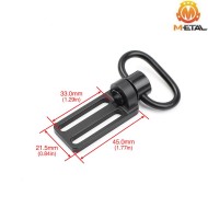 QD sling swivel 2 to 1 point BLACK Metal® (me4049-b)