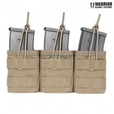Triple Fast Open G36 Magazine Pouch Coyote Tan Warrior Assault Systems (w-eo-tmop-g36-ct)