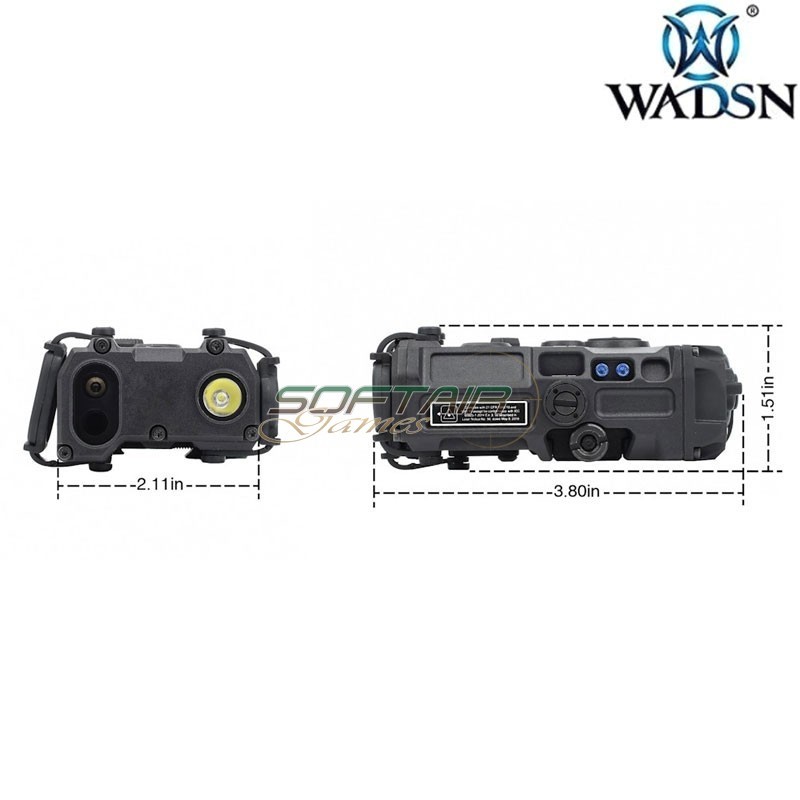 Sistema di puntamento laser con luce led nero Wadsn (wd6090-b)