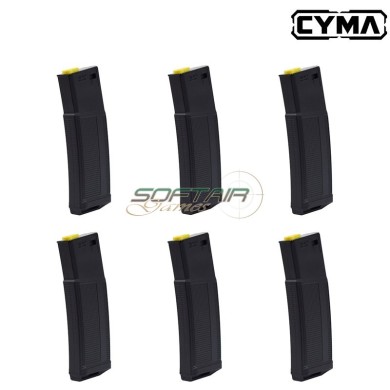 6 mid-cap magazines box daniel defense 230 rounds black CYMA (m236)