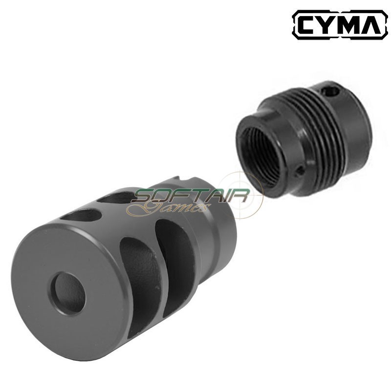 Flash hider for AK series Black DTK2 style CYMA (c214)