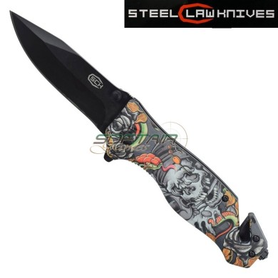 Spring assisted pocket folding knife Skull SCK (cw-224)