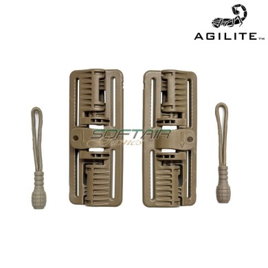 2M ROC Quick-Release Buckle Set COYOTE BROWN Agilite (AGI0184-NOCUT)