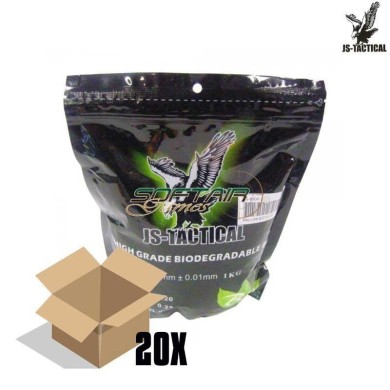 Box 20 bb bags bio 0.28gr white js tactical (JS-CARTBI0.28)