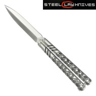 Coltello butterfly silver skull sck (cw-208)