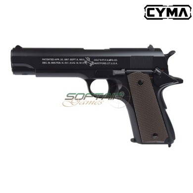 Pistola elettrica colt m1911a1 versione mosfet nera cyma  (cm123up)