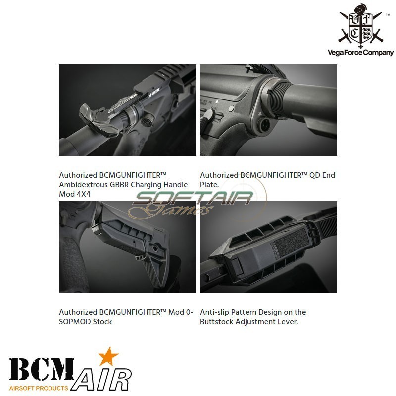 Fucile a GAS NEW Ver. M4 BCM MK2 MCMR 11.5 GBBR scarrellante NERO VFC (vf2-lbcm_mcmr_s-bk11)