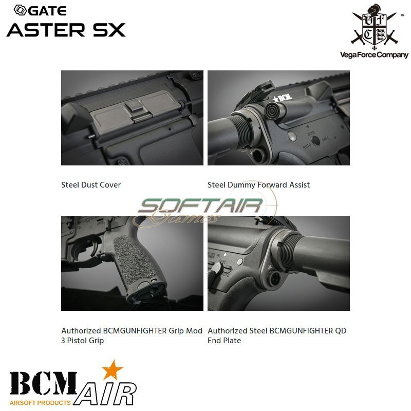 Fucile Elettrico M4 BCM MCMR 8" GATE Nero VFC (vf1-lbcm_mcmr_xs-bk02)