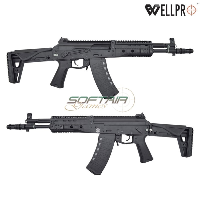 Electric Rifle AK12S WE09-1 Black WELL PRO (well09-1)