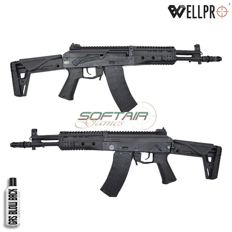 Fucile a GAS AK12S WE09-1 Black WELL PRO (G74C-09)