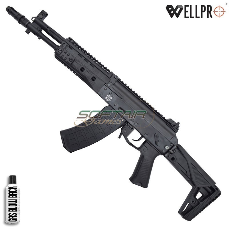 Gas Rifle AK12S WE09-1 Black WELL PRO (G74C-09)