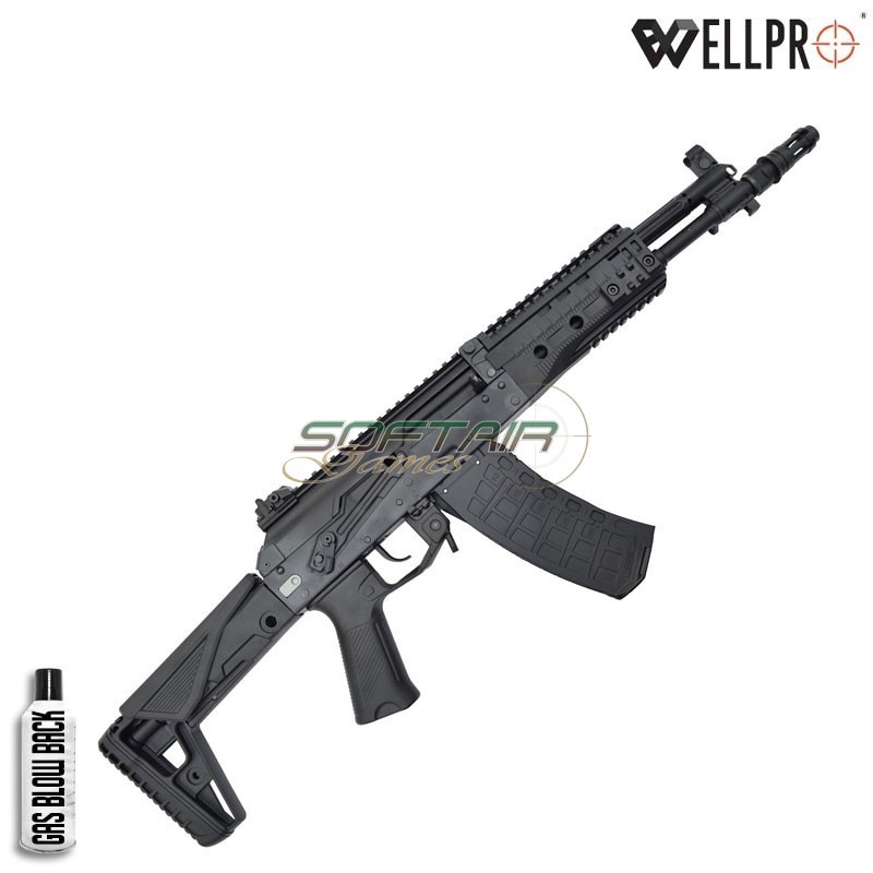 Gas Rifle AK12S WE09-1 Black WELL PRO (G74C-09)