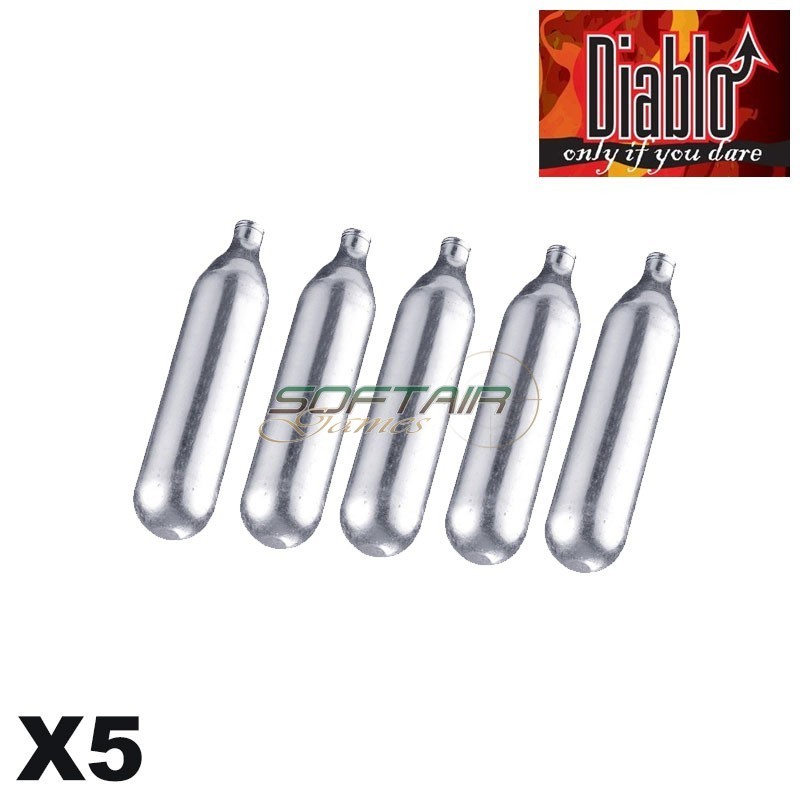 Set 5x bombolette CO2 da 12g Diablo (co2diablo-c5)