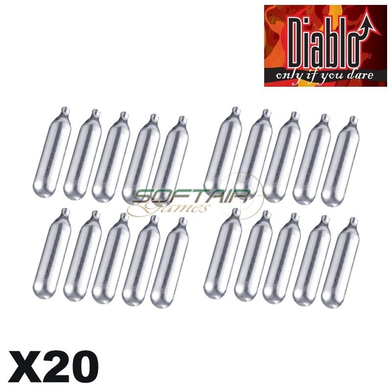 Set 20x bombolette CO2 da 12g Diablo (co2diablo-c20)