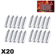 Set 20x bombolette CO2 da 12g Diablo (co2diablo-c20) Set 20x bombolette CO2 da 12g Diablo (co2diablo-c20)