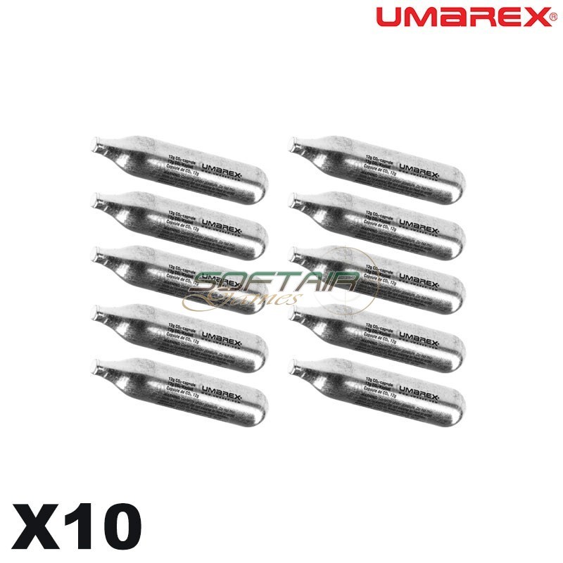 Set 10x bombolette CO2 da 12g Umarex (co2umarex-c10) Set 10x bombolette CO2 da 12g Umarex (co2umarex-c10)