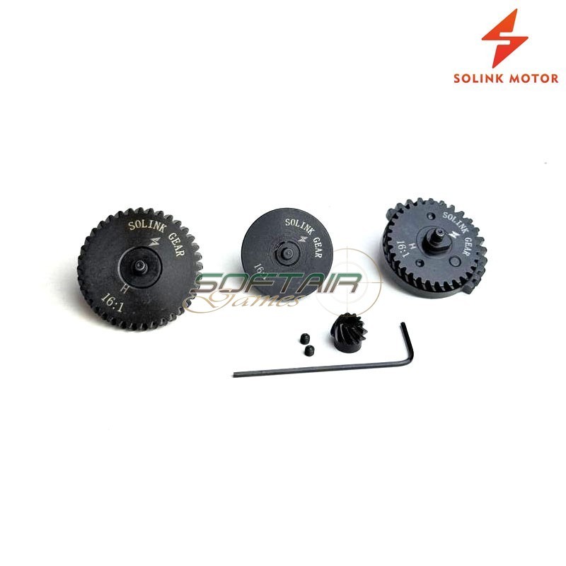 Gear Set 16:1 V2/V3 Helical + Pinion Solink (SM-161-H-N) Gear Set 16:1 V2/V3 Helical + Pinion Solink (SM-161-H-N)