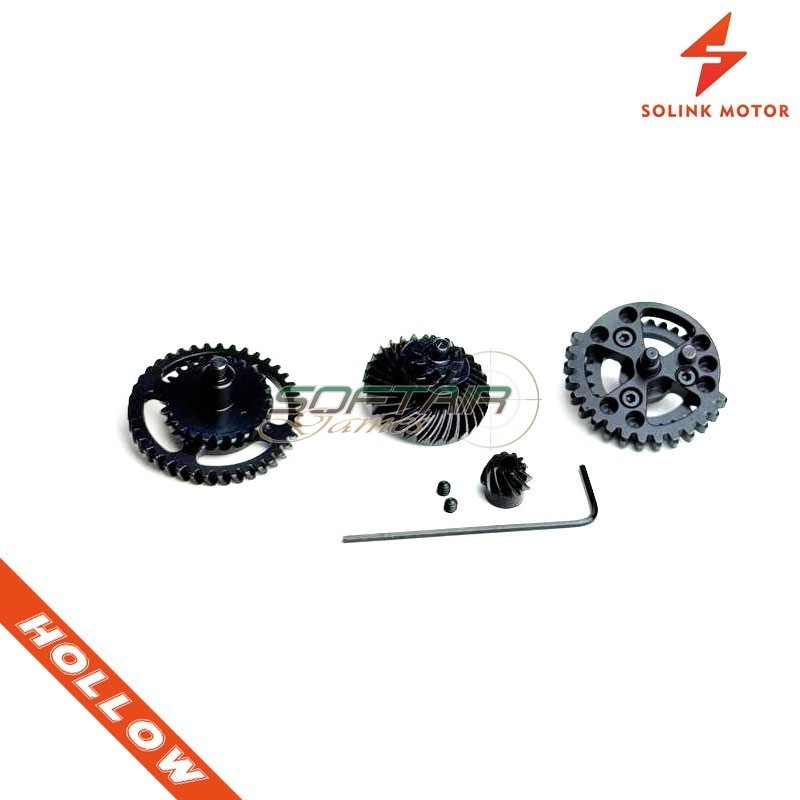 Set Ingranaggi 13:1 V2/V3 Elicoidali + Pinione Solink (SM-131-H-HOLLOW) Set Ingranaggi 13:1 V2/V3 Elicoidali + Pinione Solink (SM-131-H-HOLLOW)