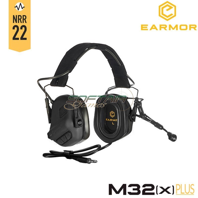 M32X PLUS Headset Noise-cancelling BLACK Earmor (M32-X-PLUS-BK)