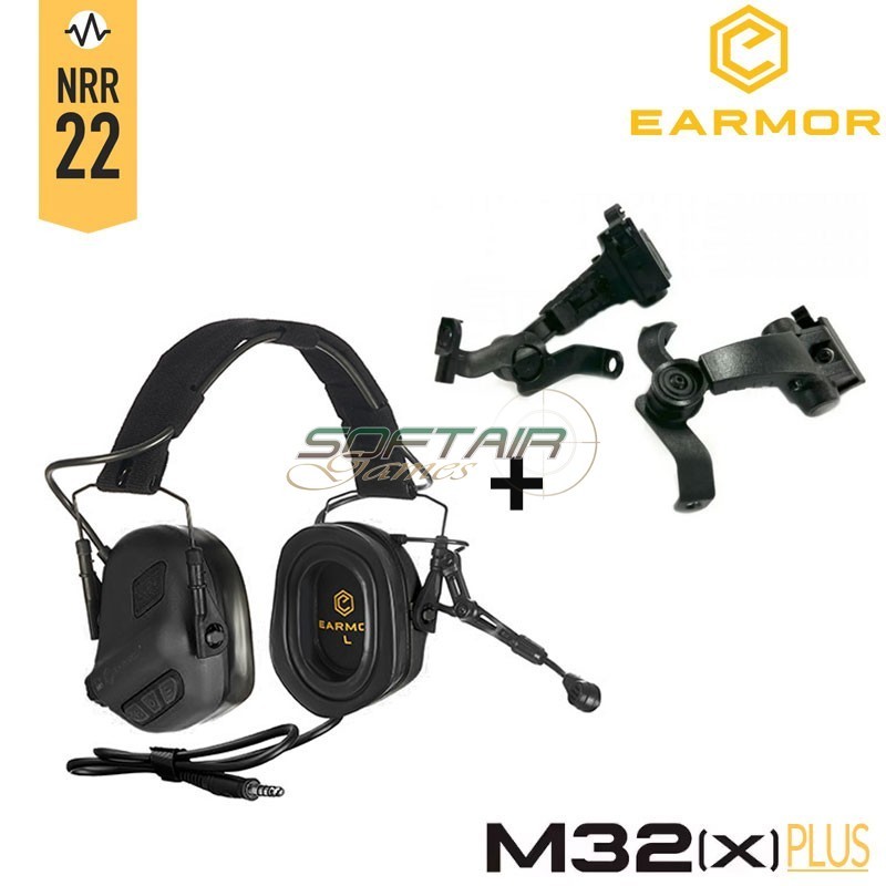 M32X PLUS Cuffie Noise-cancelling BLACK Earmor (M32-X-PLUS-BK)