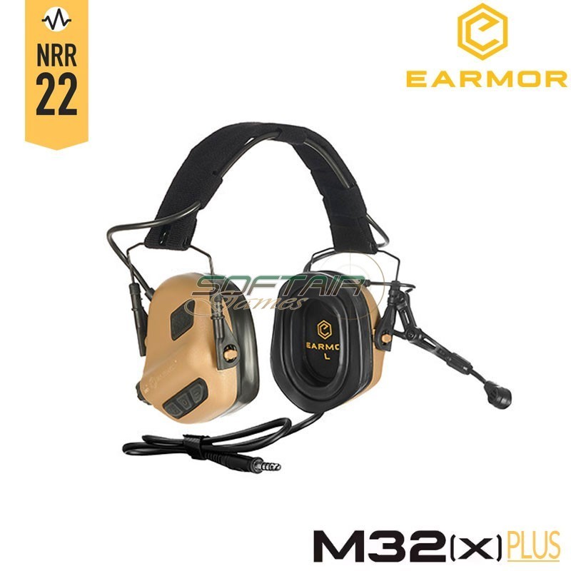 M32X PLUS Headset Noise-cancelling TAN Earmor (M32-X-PLUS-TAN)