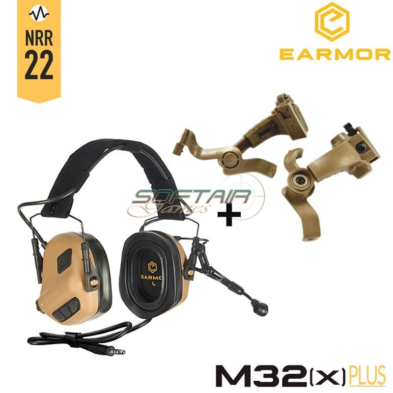 M32X PLUS Headset Noise-cancelling TAN Earmor (M32-X-PLUS-TAN)