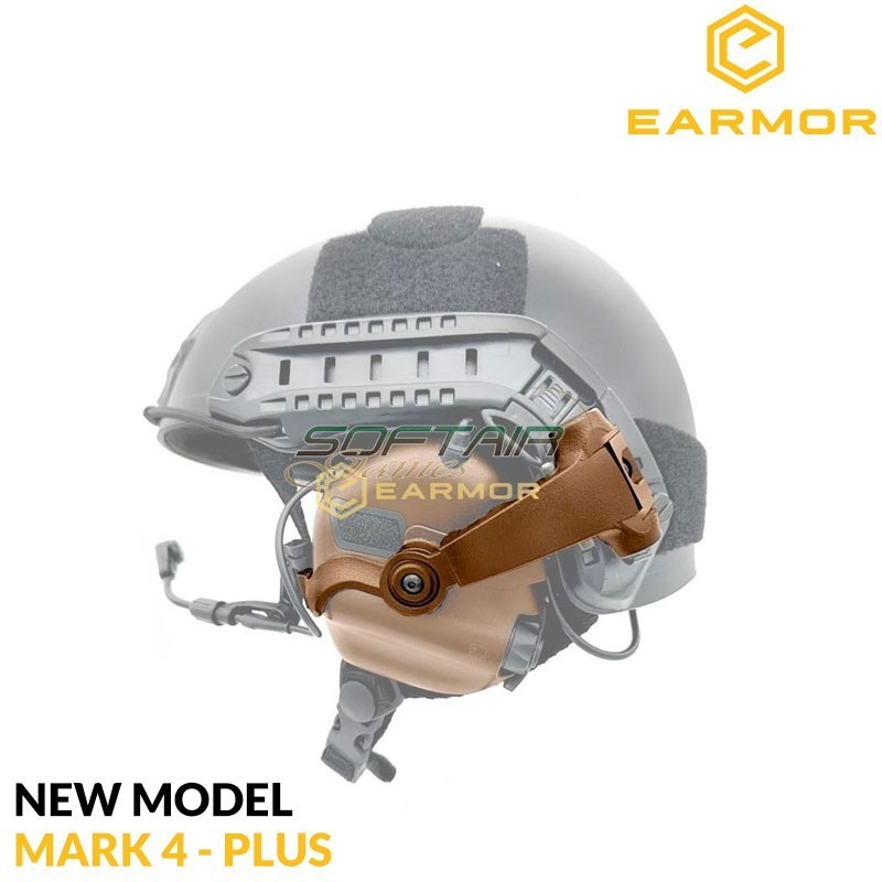 Helmet adapter COYOTE BROWN Tactical arm M16A for M32 Mark 4 / PLUS series Earmor (ea-m16a-cb)