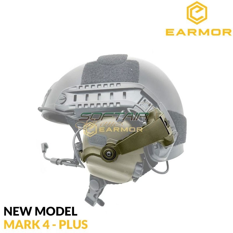 Adattatore elmetto FOLIAGE GREEN Tactical arm M16A per M32 Mark 4 / PLUS serie Earmor (ea-m16a-fg)