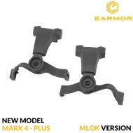 Helmet adapter FLUX/MTEK BLACK Tactical arm M16A for M32 Mark 4 / PLUS series Earmor (ea-m16a-mlok-bk)