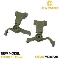 Helmet adapter FLUX/MTEK FOLIAGE GREEN Tactical arm M16A for M32 Mark 4 / PLUS series Earmor (ea-m16a-mlok-fg)