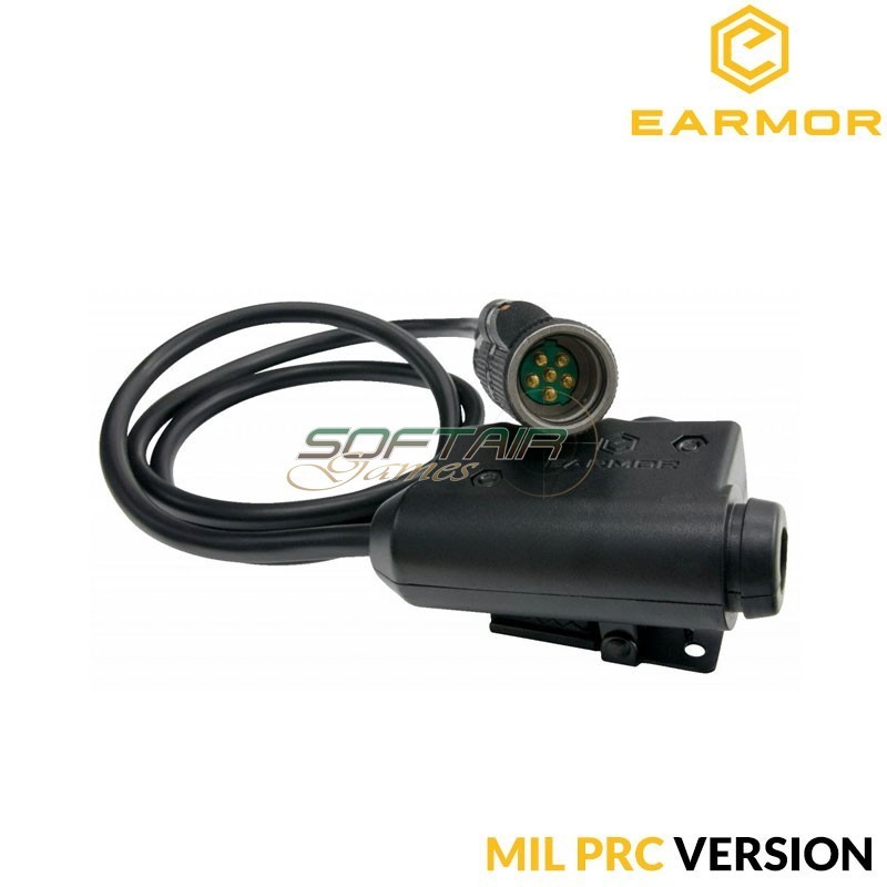 Tactical Black PTT for MIL PRC Earmor (ea-m51-mil-prc)