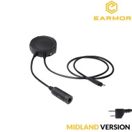 Tactical PTT M55 per MIDLAND Round Plate Design Earmor (ea-m55-midland)