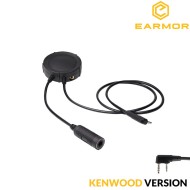 Tactical PTT M55 per KENWOOD Round Plate Design Earmor (ea-m55-kenwood)