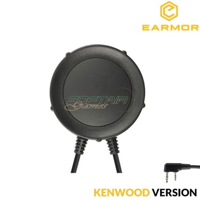 Tactical PTT M55 per KENWOOD Round Plate Design Earmor (ea-m55-kenwood)