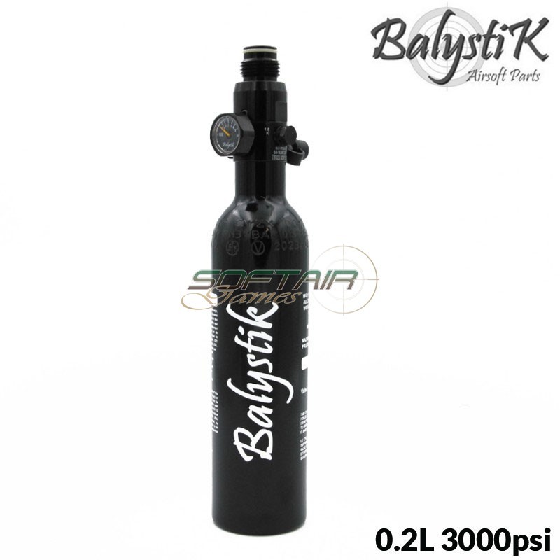 Bombola HPA Alu da 0.2L 3000psi con HP preset Balystik (BA-HPA-13CI-800)