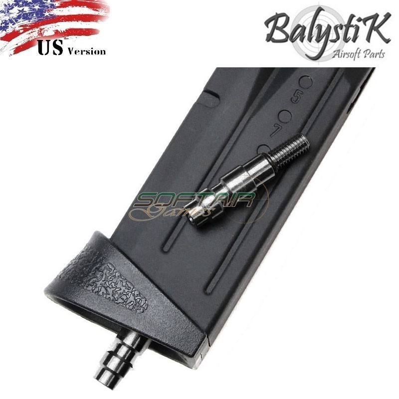 HPA male connector US version for KJ / WE / VFC GBB magazine Balystik (BA-HPA-GBBNIPK-US)
