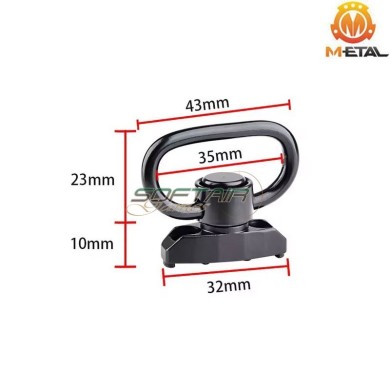 QD Sling ring Rotation Limited LC Metal® (ME04022-BK)
