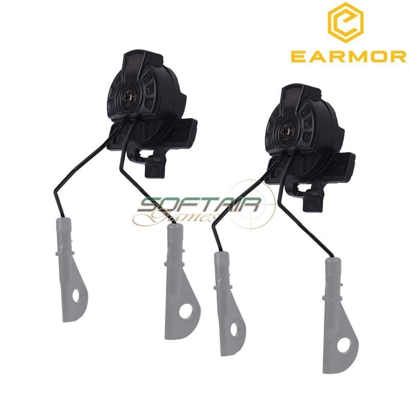 Set 2 Team Wendy EXFIL 3.0 Helmet Rail Attachment Kit Earmor (ea-m12-qd) Set 2 Team Wendy EXFIL 3.0 Helmet Rail Attachment Kit Earmor (ea-m12-qd)