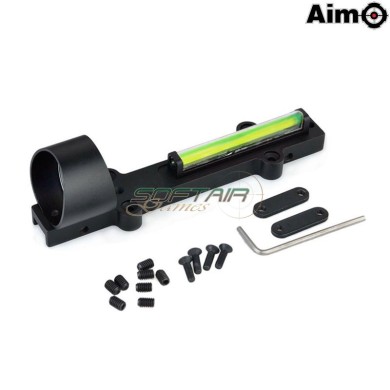 1X28 Collimeter Sight Optic Fiber GREEN per fucile a pompa Aim-O (ao3043-bk)